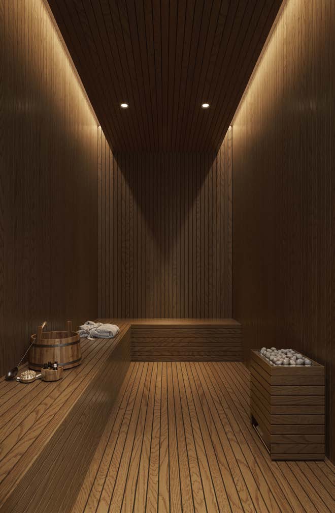 Sauna seca em madeira
